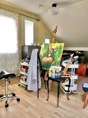 Sirpa Järvinen in the Studio: Work on progress in my home studio