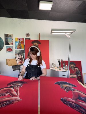 Stephanie Künzli Ycaza in the Studio