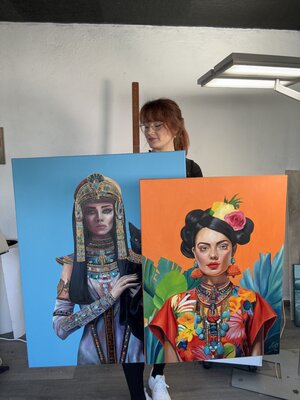 Stephanie Künzli Ycaza in the Studio