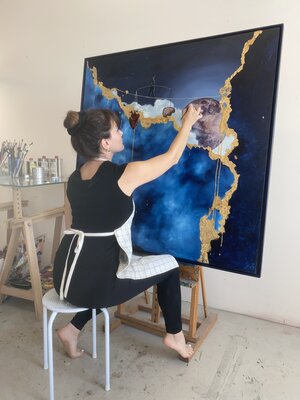 Stephanie Künzli Ycaza in the Studio