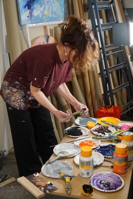 Dominique Lenoir in the Studio