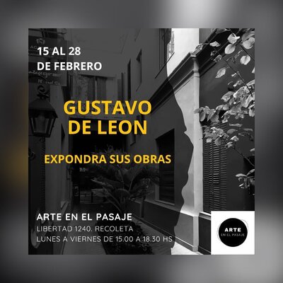 Gustavo de Leon in the Studio: Muestra colectiva en Recoleta - Arte en el pasaje 2023