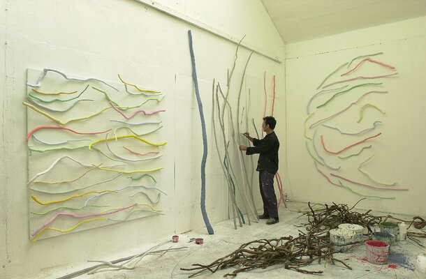 Jean-Jacques Pigeon in the Studio: L'atelier des Allumettes, printemps 2003