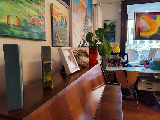 Tatyana Tretyakova in the Studio