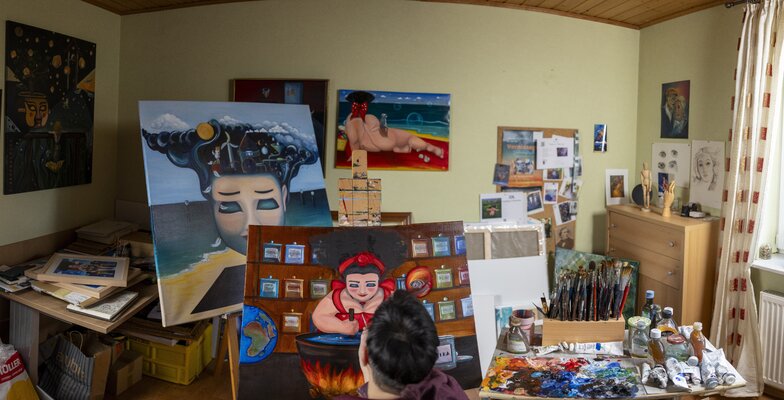 Franca Ze in the Studio
