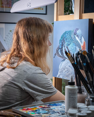 Isabeau Schmikowski in the Studio