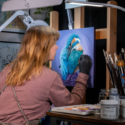 Isabeau Schmikowski in the Studio