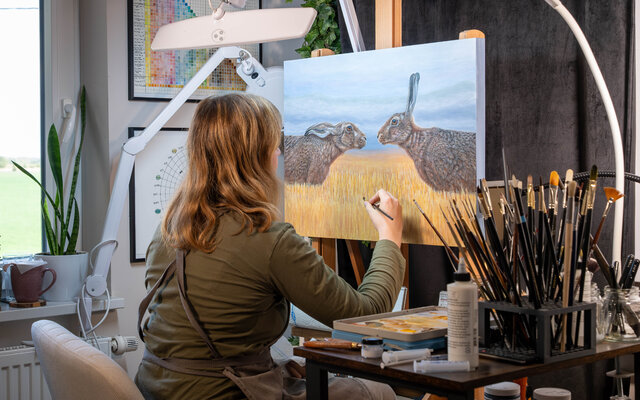 Isabeau Schmikowski in the Studio