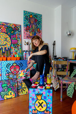Nina Bruneau in the Studio