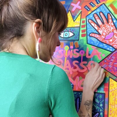 Nina Bruneau in the Studio