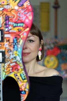 Nina Bruneau in the Studio