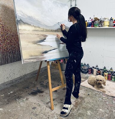 Guranda Spillmann in the Studio