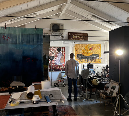 Oscar Baccilieri in the Studio