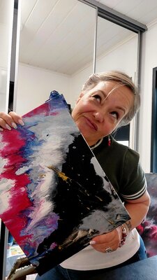 Viktoria Dragon in the Studio: In summer, I prepare canvases for my future paintings. They don’t always turn out the way I want, but I believe the process will bring everything into harmony.