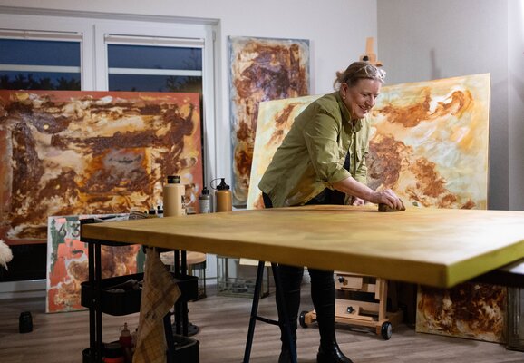 Rhea Callen in the Studio