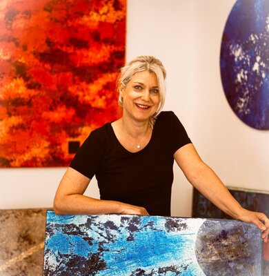 Susan Metzendorf in the Studio
