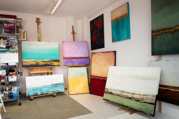 Cristina Arada Aparicio in the Studio: My studio - my new serie 'Elements & Nature'