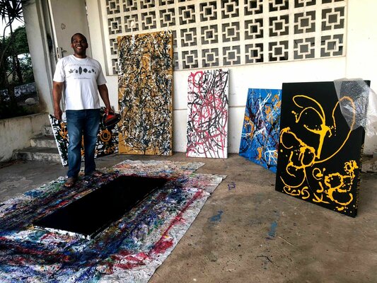 Fred Phillips a.k.a Parhelion in the Studio