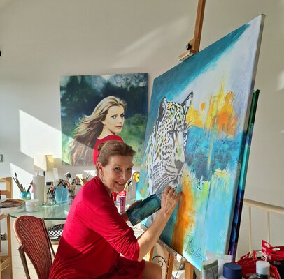 Marion Possler in the Studio