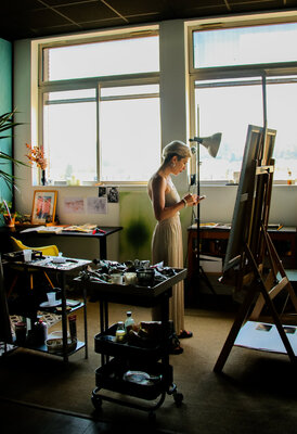 Lidia Vergnon in the Studio