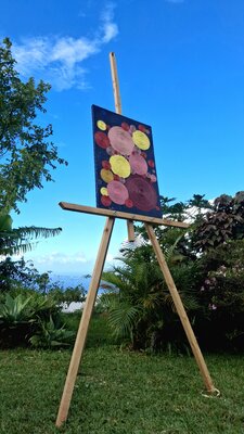 Victor Abel in the Studio: Le jardin me sert aussi d'atelier. J'y ai installé un chevalet géant.