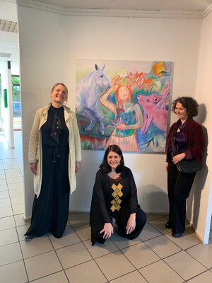 Judith Breuer in the Studio: Ausstellung mit meiner Künstlerinnengruppe BoMa 3 - Kunstverein Bad Godesberg - soul stories - Gemeinschaftsarbeit