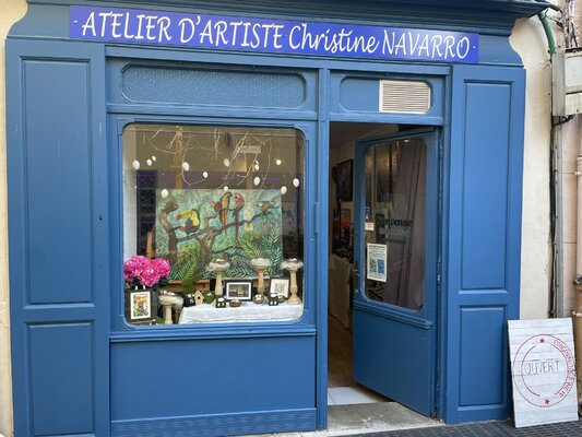 Christine NAVARRO in the Studio: Mon atelier à LAROQUE DES ALBERES (66740 France)