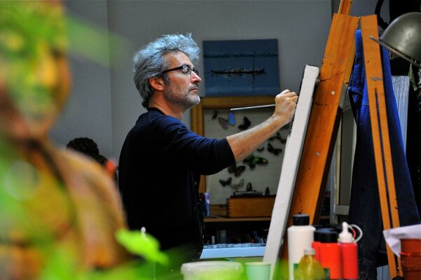 François Poulat in the Studio: ATELIER /GALERIE MONBADON BORDEAUX