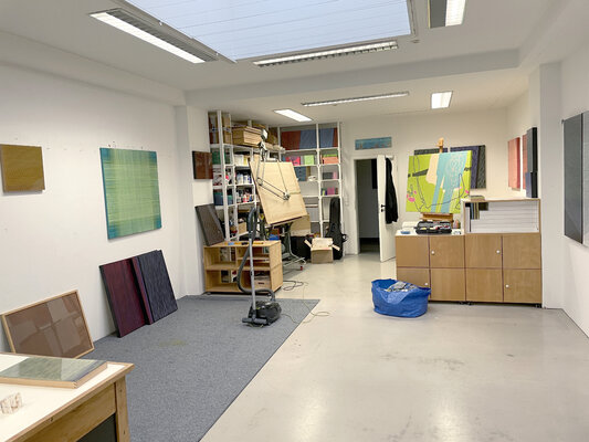Marc Kirschvink in the Studio: Mein Atelier im Kunsthaus Troisdorf - Arbeitsbereich
