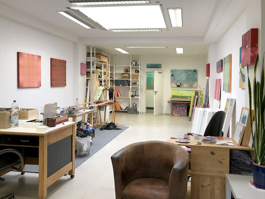 Marc Kirschvink in the Studio: Mein Atelier im Kunsthaus Troisdorf - Arbeitsbereich