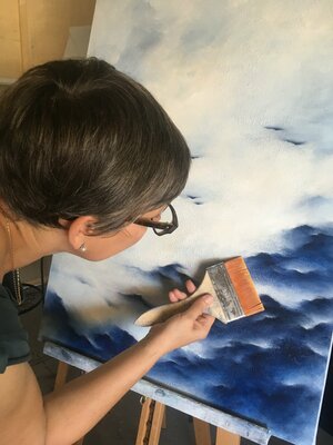 Francesca Borgo in the Studio: Today: varnish!