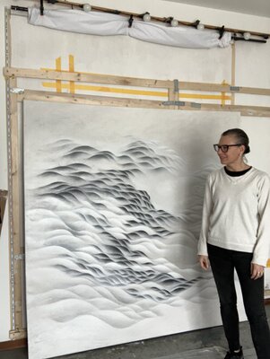 Francesca Borgo in the Studio: In the studio - oversize commission now in Berlin