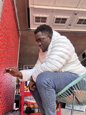 Suraj Adekola in the Studio