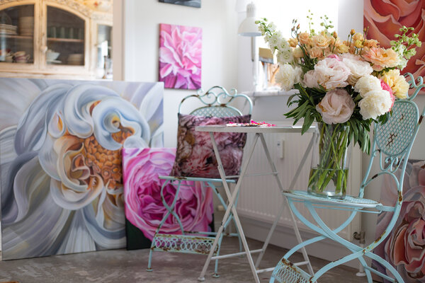 Antje Liebscher in the Studio: View into my art studio