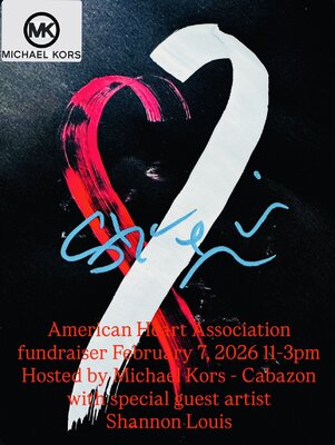 Shannon Louis in the Studio: American heart Association fundraiser - hosted by Michael Kors special guest artist Shannon  Louis