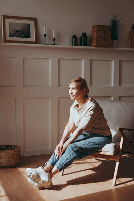 Fatima Erkenova in the Studio