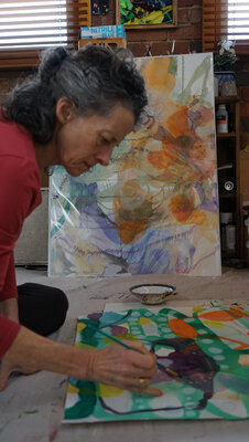 Wendy Grace in the Studio: working on paper