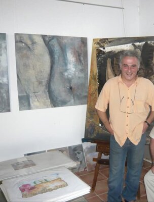 Roman Gegansha Gvarliani in the Studio