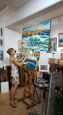 Diana Malivani in the Studio
