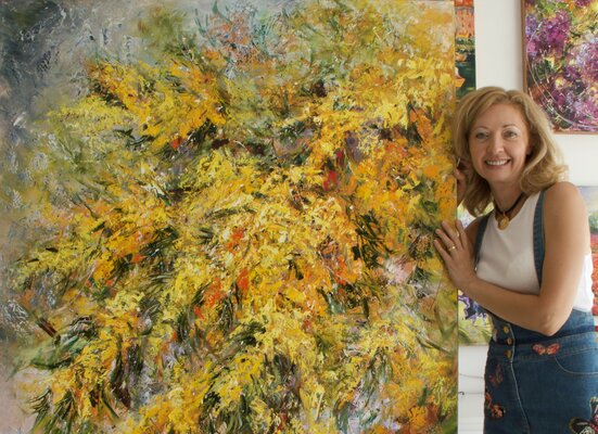 Diana Malivani in the Studio