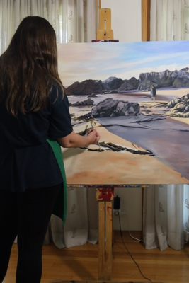 Lisa Schulaner in the Studio