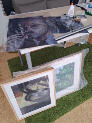 Hjalmar Thelen in the Studio: Ausstellungsvorbereitungen