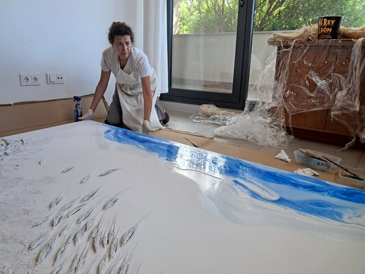 Silvia Sas in the Studio
