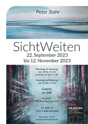 Peter Stahr in the Studio: Einzelausstellung in der Museumsgalerie "Im Stift" in Bad Hersfeld 2023