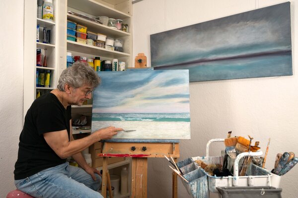 Peter Stahr in the Studio: Im Atelier bei der Arbeit