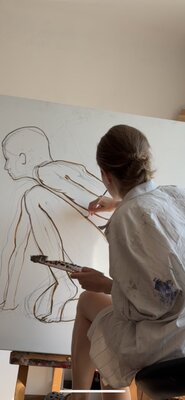 Alona Parnevich in the Studio