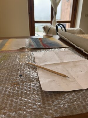 Sonja Kalmanfi in the Studio: My winter studio in Rutino, Cilento, Italy
