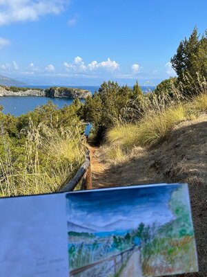 Sonja Kalmanfi in the Studio: Baia degli Infreschi, Marina di Camerota, Cilento – where I welcome the New Year each year and find renewed inspiration.
