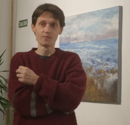 Carlos López González in the Studio