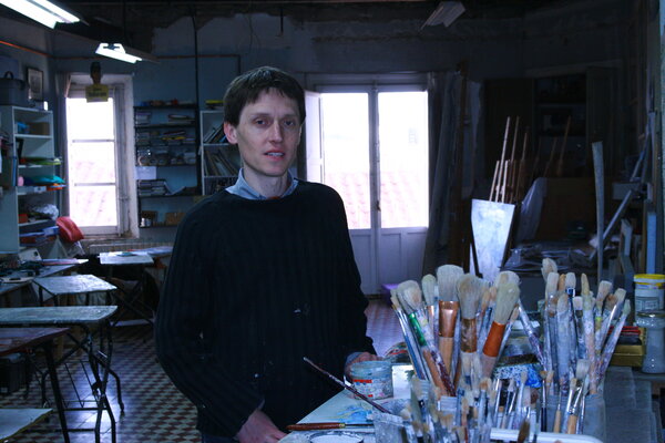 Carlos López González in the Studio
